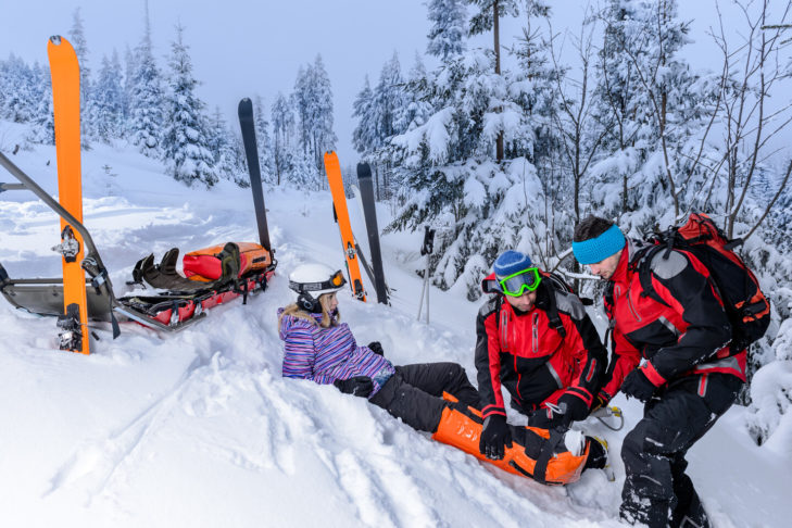 There are paramedics in every ski resort who are on hand in an emergency.