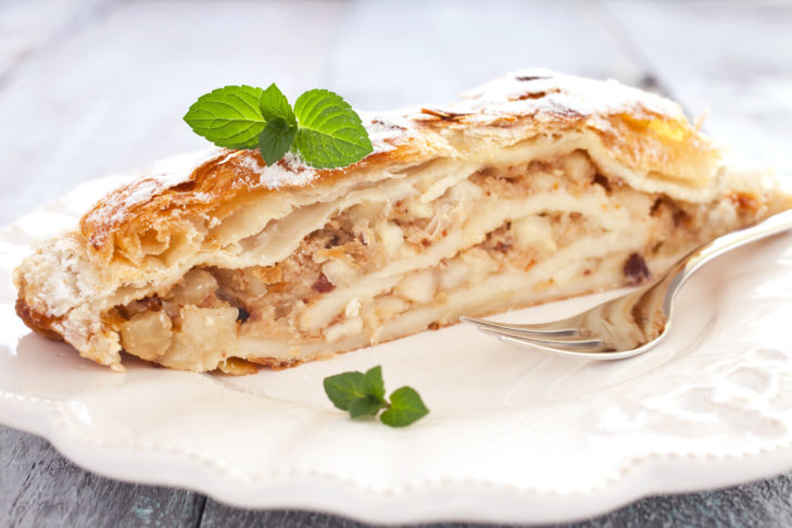 A fresh apple strudel should be on every winter menu