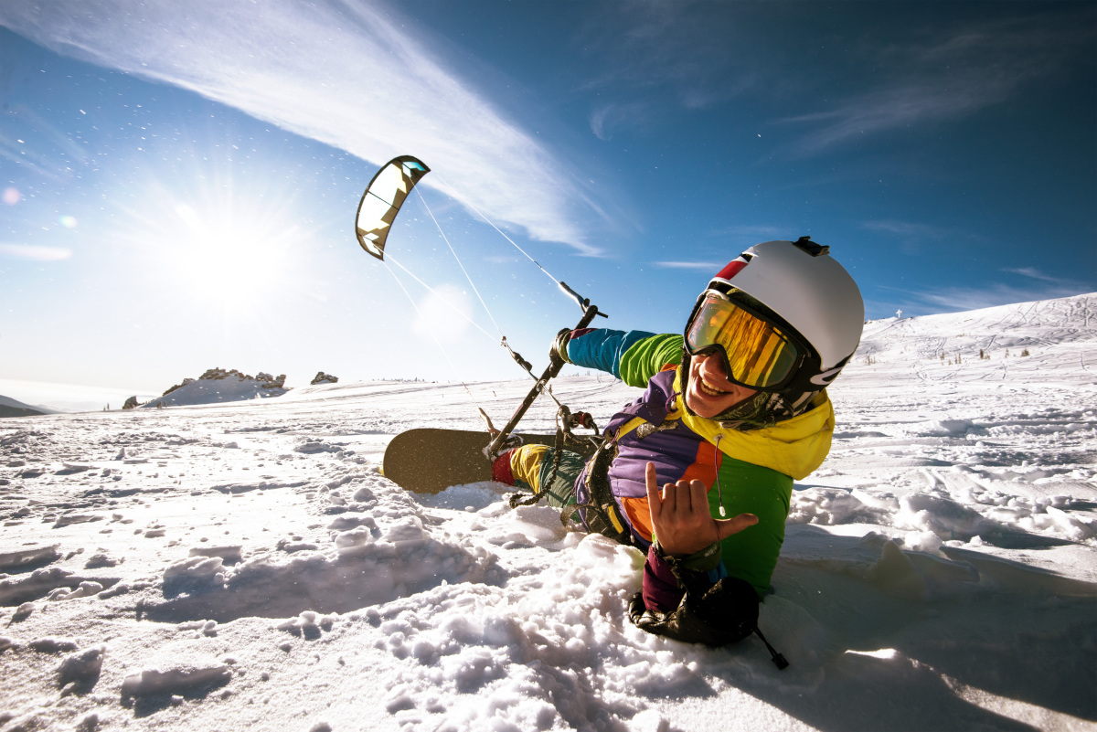 Ski kiting on sale