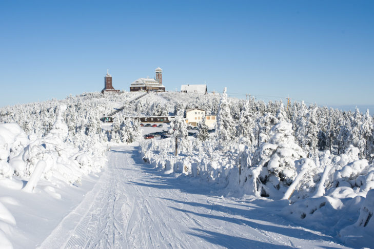 The slopes around Oberwiesenthal can become a true winter wonderland in the cold season