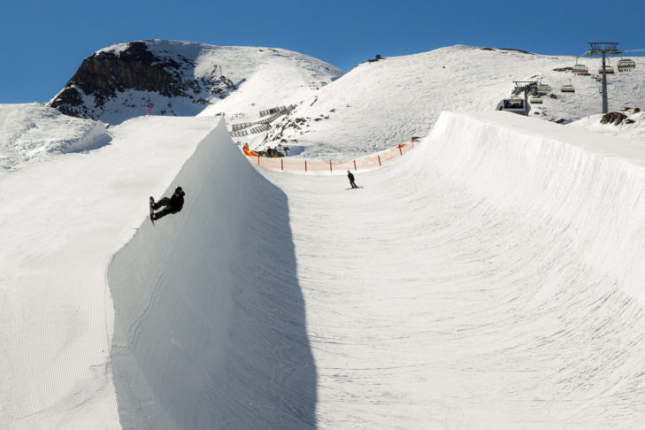 Halfpipes offer plenty of space for new jumps and stunts